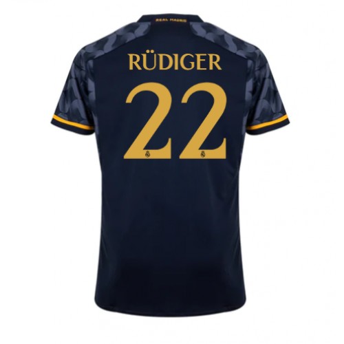 Pánský Fotbalový dres Real Madrid Antonio Rudiger #22 2023-24 Venkovní Krátký Rukáv